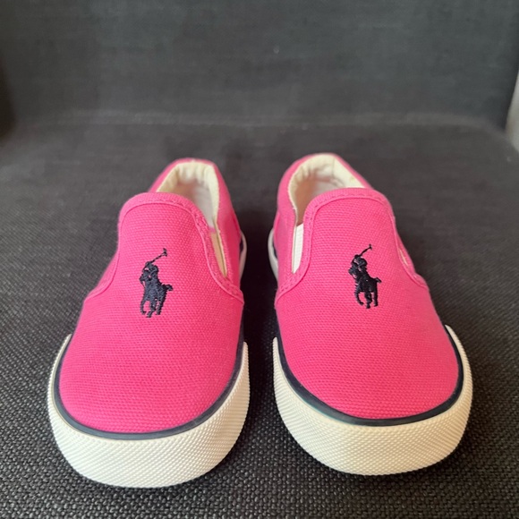 Toddler Girl Polo Sneakers - EXCELLENT CONDITION - Worn 1x - Size 4.5 - Picture 6 of 8